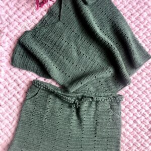 ست لباس دخترانه قلاب بافی